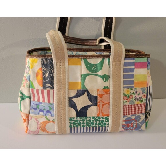 Coach Vintage Y2K Hampton Patchwork Handbag Purse & Tri-Fold Wallet - Picture 3 of 10